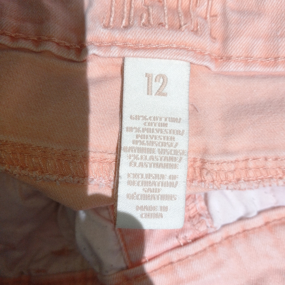 Girls Peach Jean Overalls 12 - Picture 3 of 3